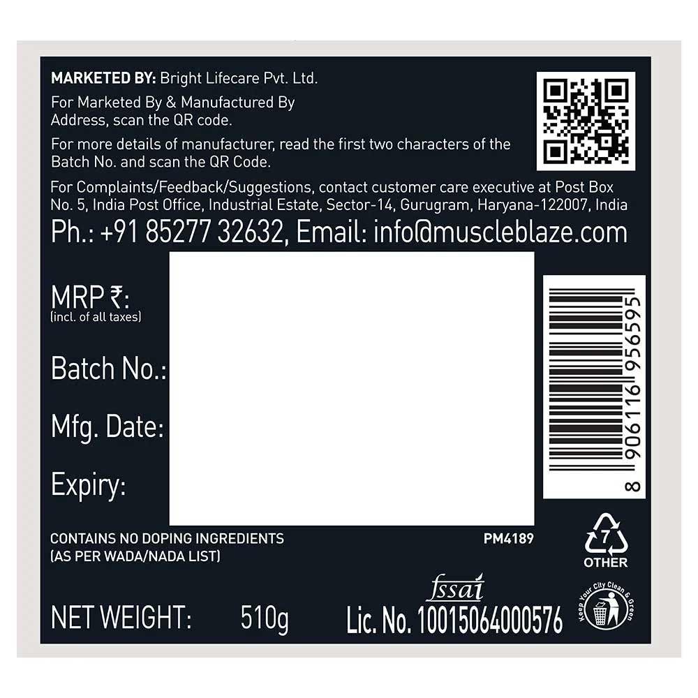 MuscleBlaze Pre Workout WrathX 510g 9 MuscleBlaze Pre Workout WrathX 510g - Image 9