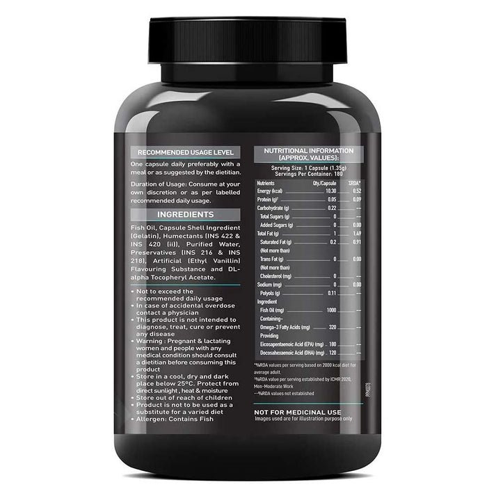 MuscleBlaze Omega 3 Fish Oil 2 MuscleBlaze Omega 3 Fish Oil - Image 2