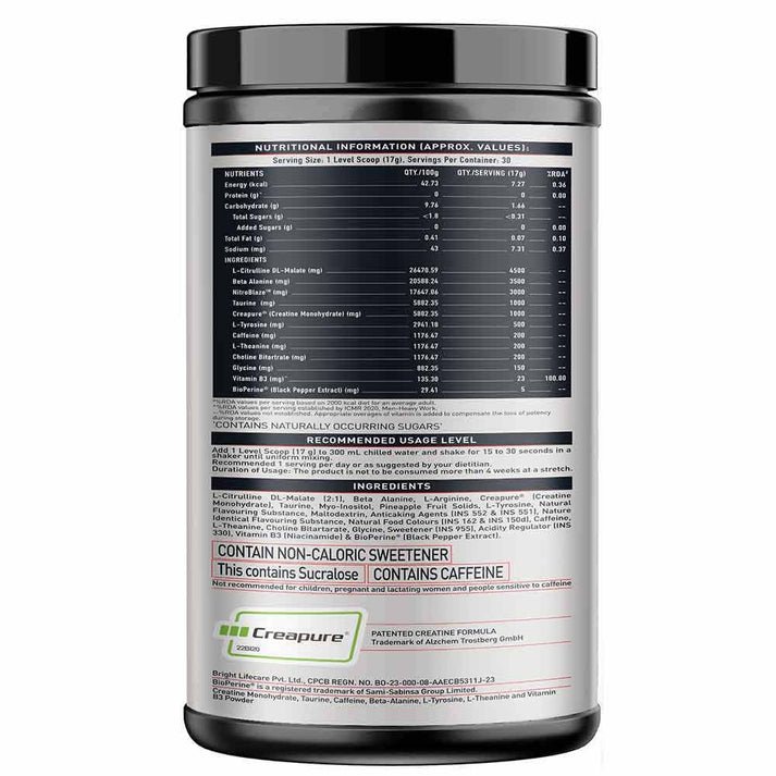 MuscleBlaze Pre Workout WrathX 510g 7 MuscleBlaze Pre Workout WrathX 510g - Image 7