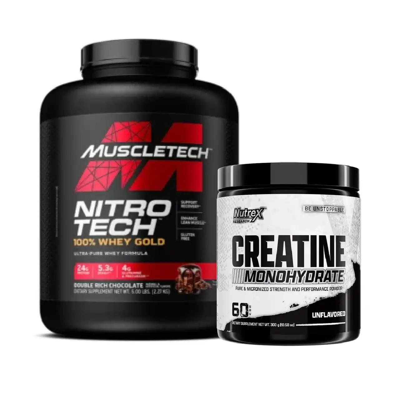 Essentials Stack — Nitro-Tech Whey + Nutrex Creatine 1 Essentials Stack — Nitro-Tech Whey + Nutrex Creatine
