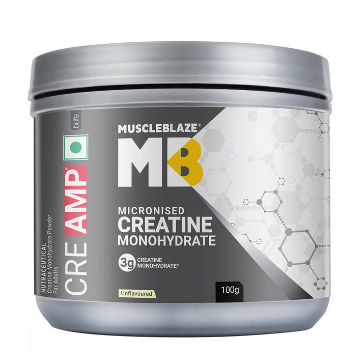 MuscleBlaze Micronised Creatine Monohydrate CreAMP 100g 1 PEAK X MB