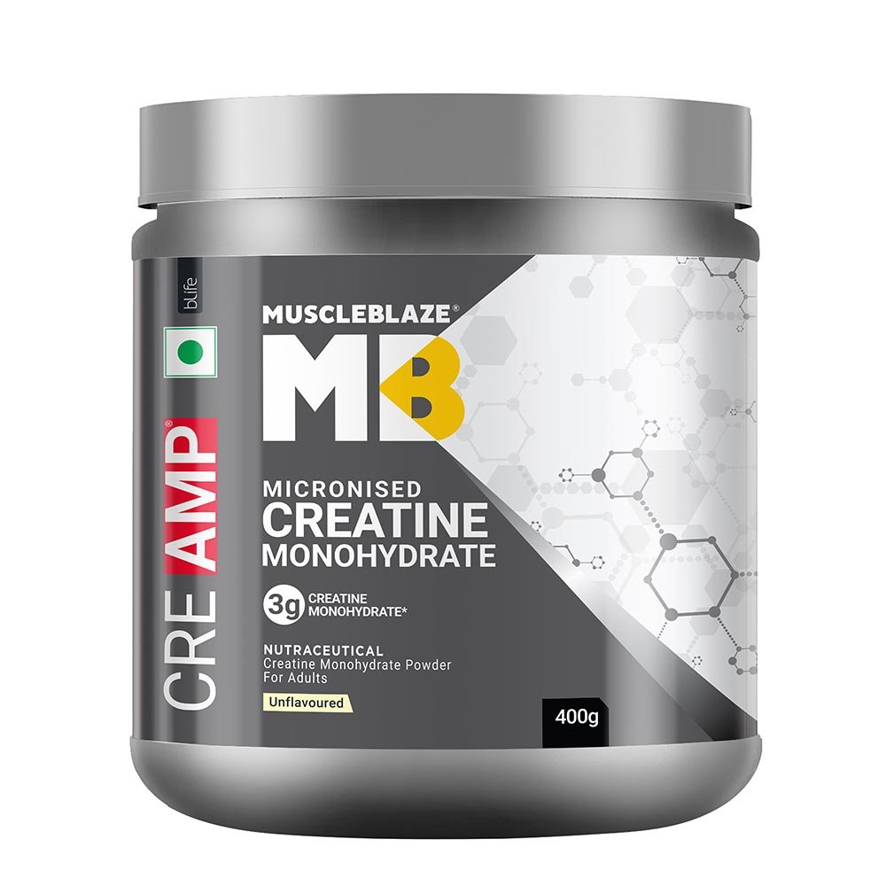 MuscleBlaze Micronised Creatine Monohydrate CreAMP 400g 1 PEAK X MB