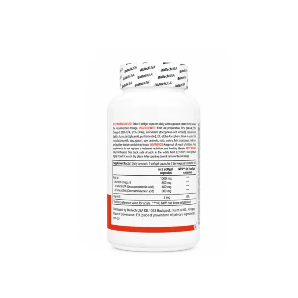Biotech Usa Mega Omega 3 - 90 softgel capsules 2 Biotech Usa Mega Omega 3 - 90 softgel capsules - Image 2