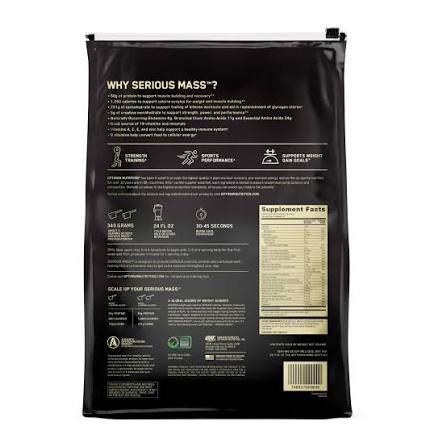 Optimum Nutrition Serious Mass 12lbs 2 PEAK X SERIOUS